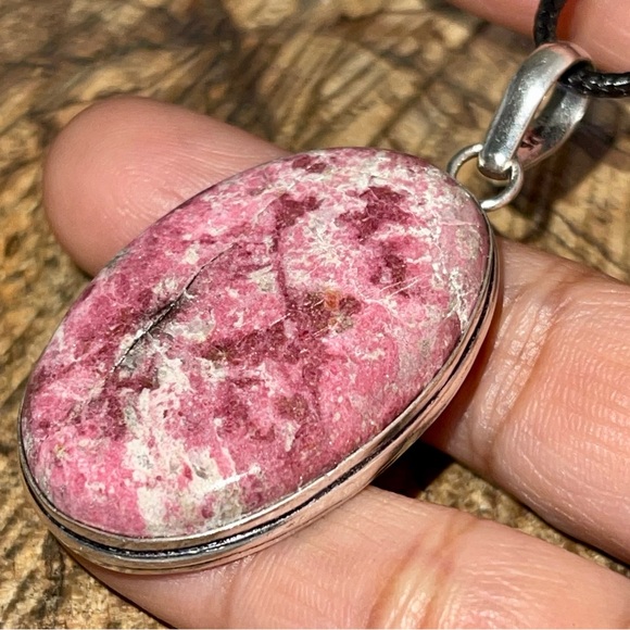 Pink Thulite Pendant 2” - Picture 7 of 15